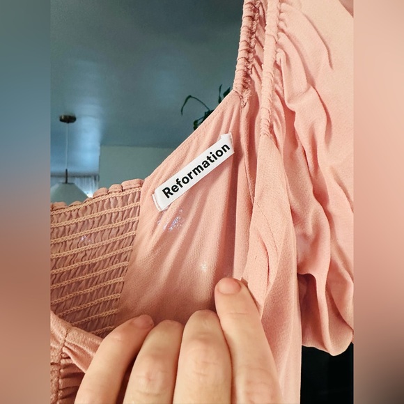 Reformation Farrow Dress Size 8 in Blush - Picture 7 of 9